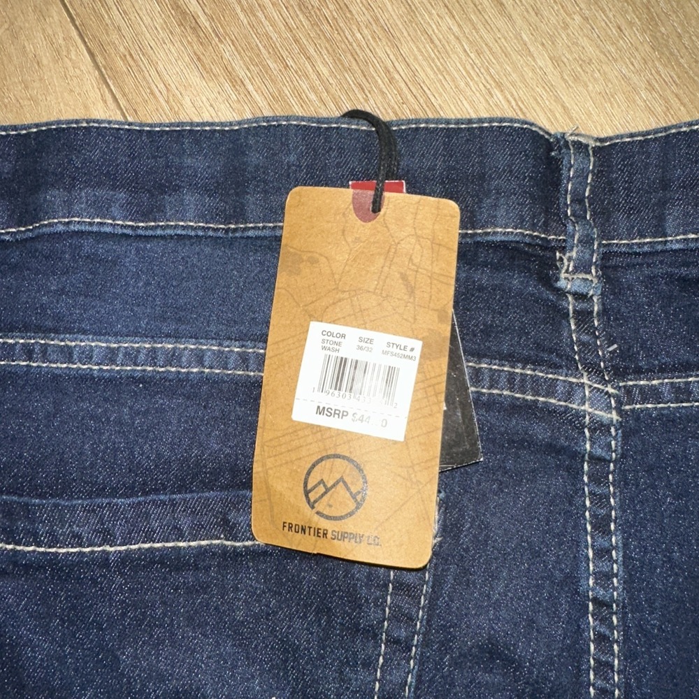 Frontier Supply Co. Slim Fit Denim Blue Jeans Men's 36x32" Comfort Stretch NWT - Picture 4 of 9
